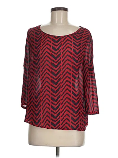 Pre-owned Noir 3/4 Sleeve Blouse In Red