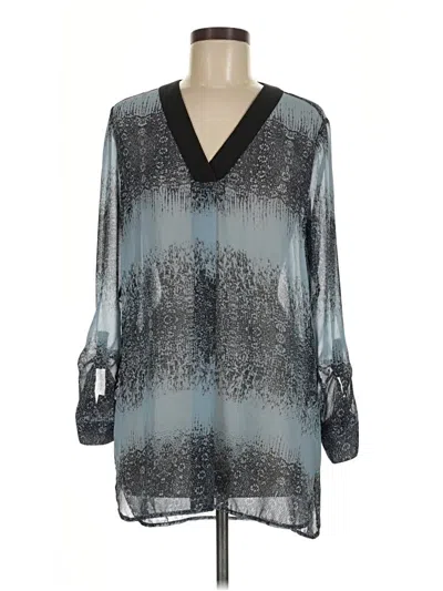 Pre-owned Noir 3/4 Sleeve Blouse In Silver