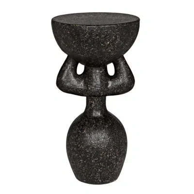 Noir African Abstract End Table