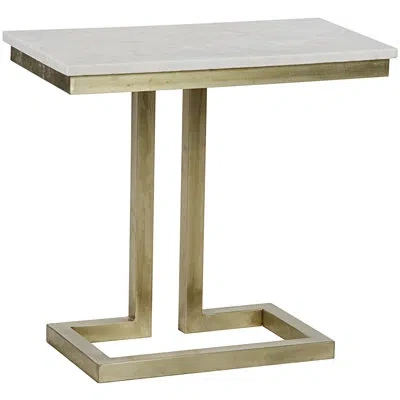 Noir Alonzo End Table In Bianco Crown