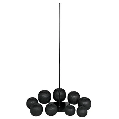 Noir Alpha Handmade Sculpture In Burnt Black