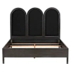 Noir Arch King Solid Wood And Upholstered Panel Bed