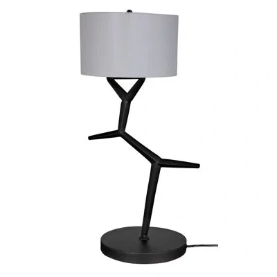 Noir Arizona Metal Table Lamp In Matte Black