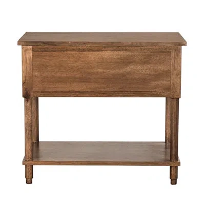 Noir Artemio Side Table In Dark Walnut
