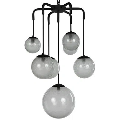 Noir Artemis Chadelier, Metal With Black Finish In Matte Black