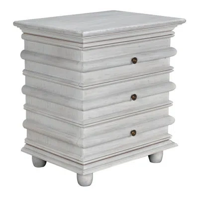 Noir Ascona 3 - Drawer Accent Chest In White Wash