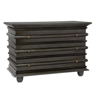 Noir Ascona Small 3 Drawer Accent Chest In Pale