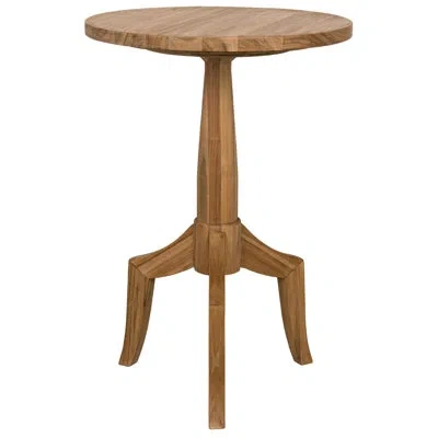 Noir Atomic Teak End Table In Clear Coat Semi