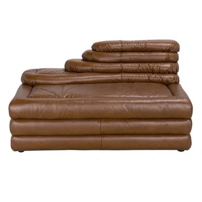 Noir Bandera Sofa, Cl, Roche Tan Leather