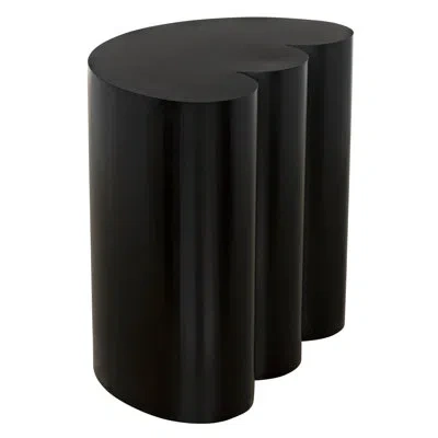 Noir Bast Block Steel End Table