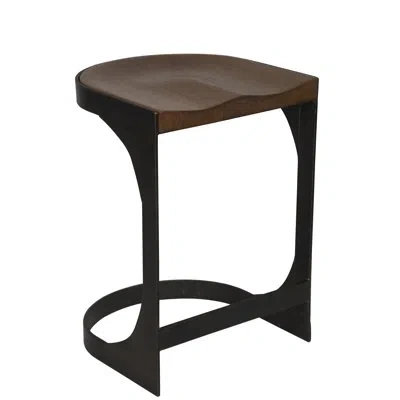 Noir Baxter Counter Stool In Dark Walnut
