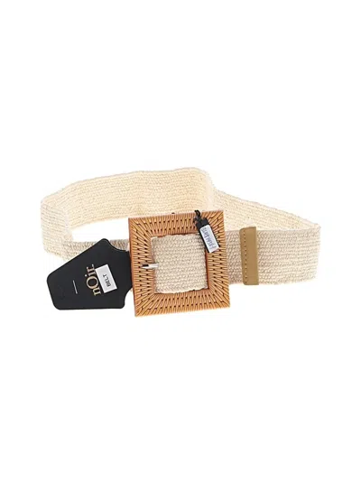 Pre-owned Noir Belt In White