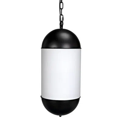Noir Big Boy 3 - Light Cylinder Pendant In White,black