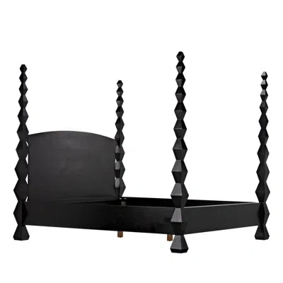 Noir Brancusi Four Poster Bed In Black