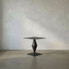 Noir Brasi Side Table In Matte Black