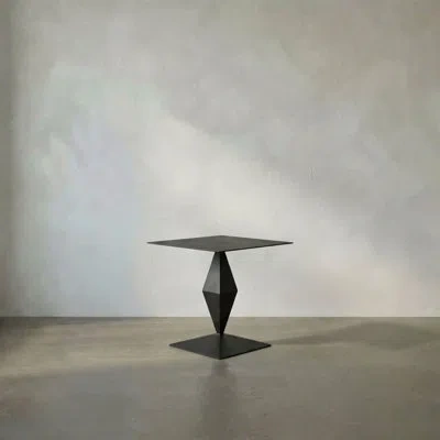 Noir Brasi Side Table In Matte Black