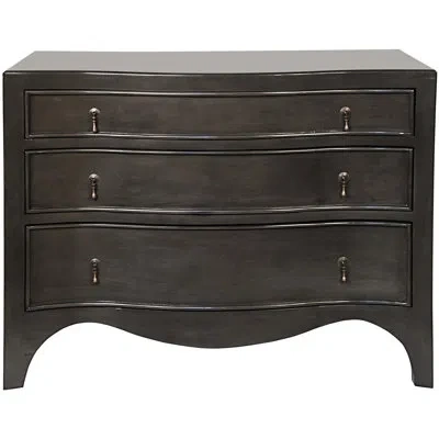 Noir Brentford 3 Drawer Dresser In Pale