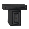 Noir Brice 36" Solid Wood Console Table In Pale Black