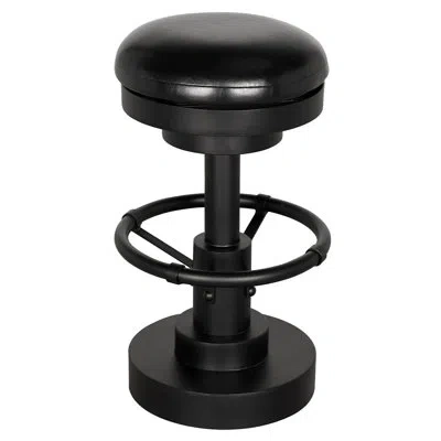 Noir Brisbane Stool, Swivel In Matte Black