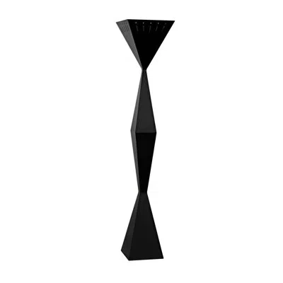 Noir Brixton Table And Floor Lamp Set In Matte Black