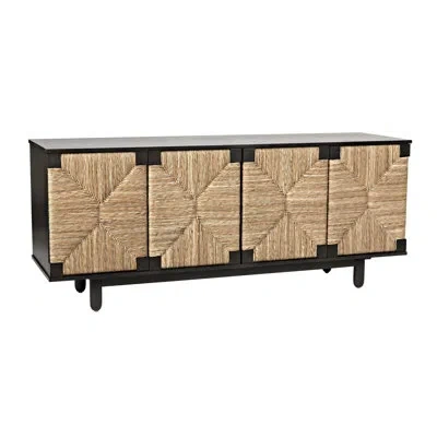 Noir Brook 4 Door Sideboard In Pale