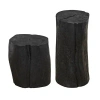 Noir Budi Solid Wood Block End Table Set
