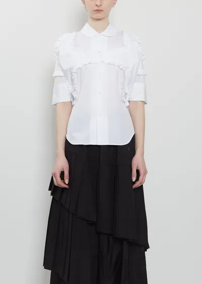 Noir By Kei Ninomiya Cotton Broad Blouse In White