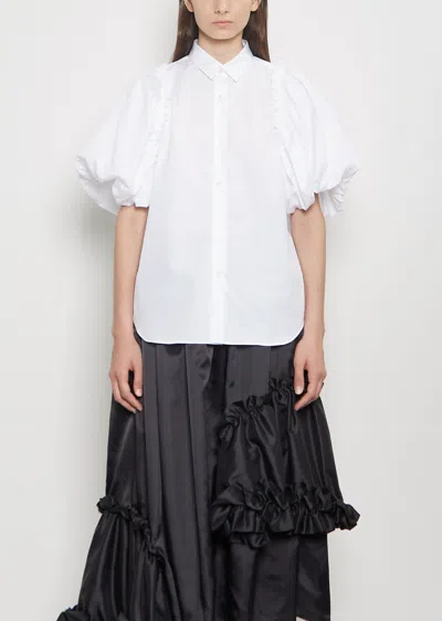 Noir By Kei Ninomiya Cotton Puffed Short Sleeve Blouse