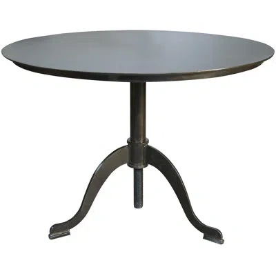 Noir Calder Steel Top End Table In Black