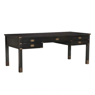 Noir Campaign Partner Desk In Pale