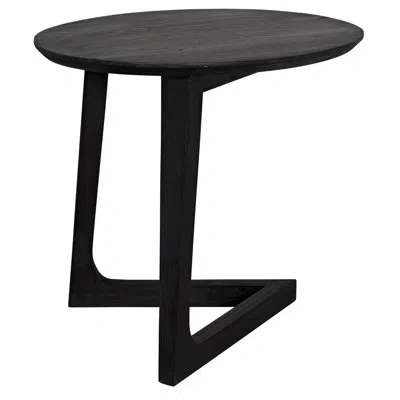 Noir Cantilever End Table In Charcoal Black