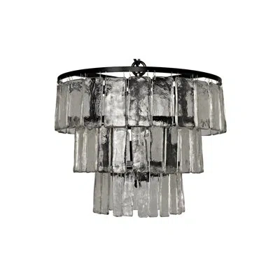 Noir Carnegie 4 - Light Unique / Statement Tiered Chandelier In Black