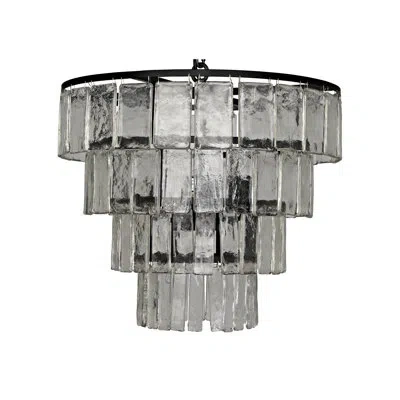 Noir Carnegie 4 - Light Unique / Statement Tiered Chandelier In Black