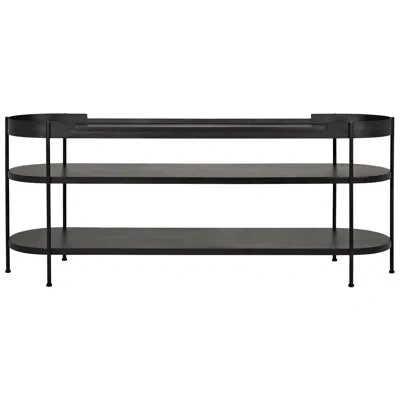 Noir Cassio 79" Console Table In Matte Black