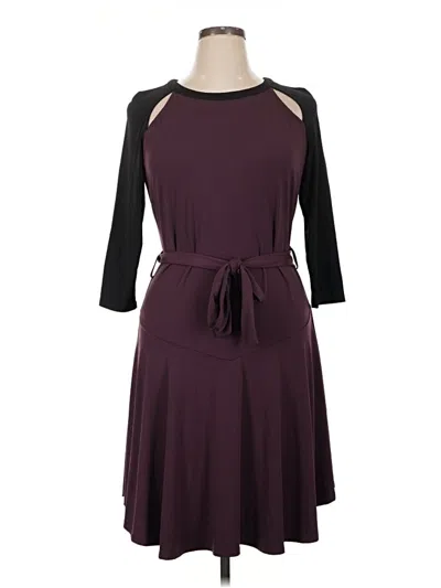 Pre-owned Noir Casual Dress In Burgundy