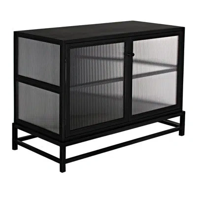 Noir Chandler 41'' Steel Server In Matte Black
