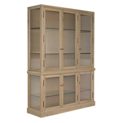 Noir Chester China Cabinet In Clear;natural