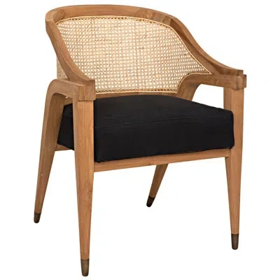 Noir Chloe 24" Wide Armchair In Black