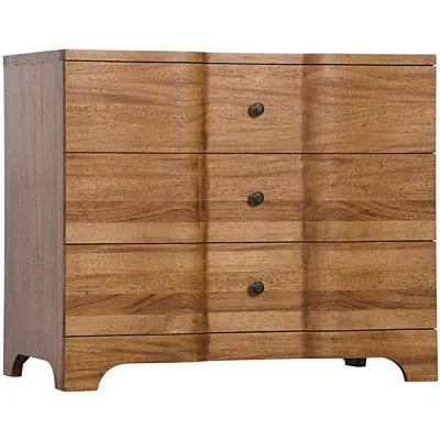 Noir Claudie 3 Drawer Accent Chest In Dark Walnut