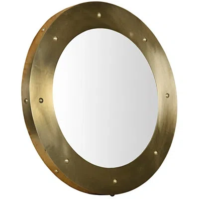 Noir Clay Modern & Contemporary Accent Mirror In Brass