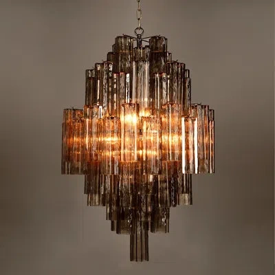 Noir Coco Chandelier In Silver