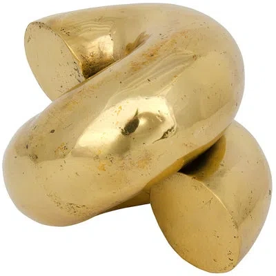 Noir Coiled Sculpture In Gold