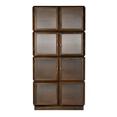 Noir Collins Display Stand In Dark Walnut,clear