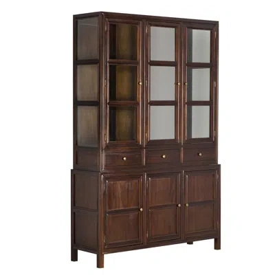 Noir Colonial Hutch Hand Rubbed Brown