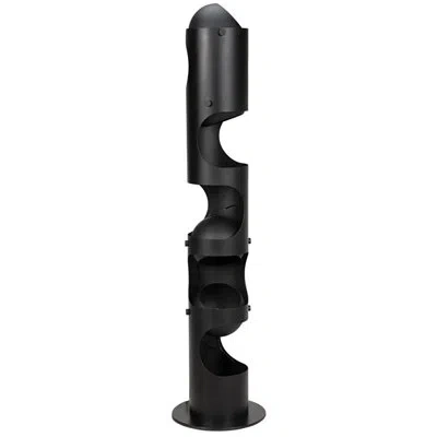 Noir Columna 58" Column Floor Lamp In Matte Black