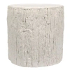 Noir Concrete Drum End Table In White