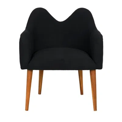 Noir Cornelia Upholstered Armchair In Black