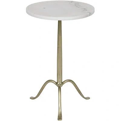 Noir Cosmopolitan End Table In White
