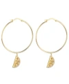 Noir Cubic Zirconia Lemon Hoop Earring In Gold