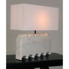 Noir Darth Marble Table Lamp In White